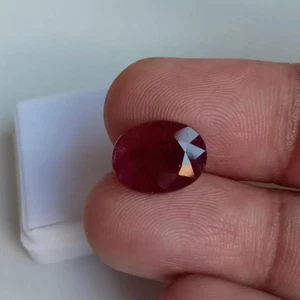 5.50 Cts Red Blood Ruby Oval Unheated Untreated Loose Gemstone For Jewelry Ring - Picture 1 of 8