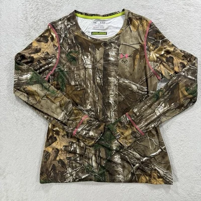 Under Armour Shirt Women XL Camo Heat Gear Scent Control Long Sleeve Realtree - Image 1 of 4