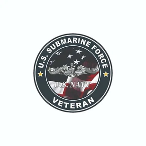 US Navy Submarine Veteran Emblem Decal / Bumper Sticker  - Picture 1 of 2