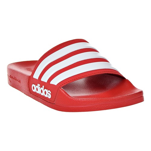 Adidas Adilette Cloudfoam Slides Uomo Bianco Scarlatto AQ1705