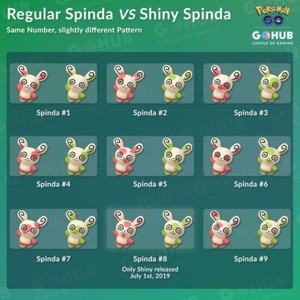 Pokemon Shiny Spinda Form #01 #02 #03 #04 #05 # 06 #07 #8 #9 TRADE
