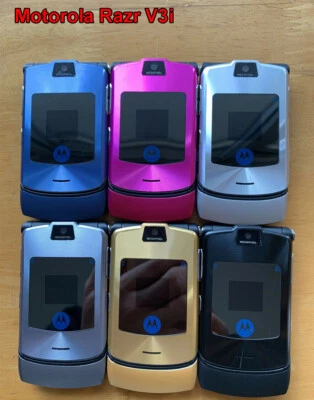 Teléfono Celular Móvil Motorola Razr V3i Desbloqueado Abatible 2G GSM Bluetooth MP3 Banda Cuádruple Foto 1 de 4