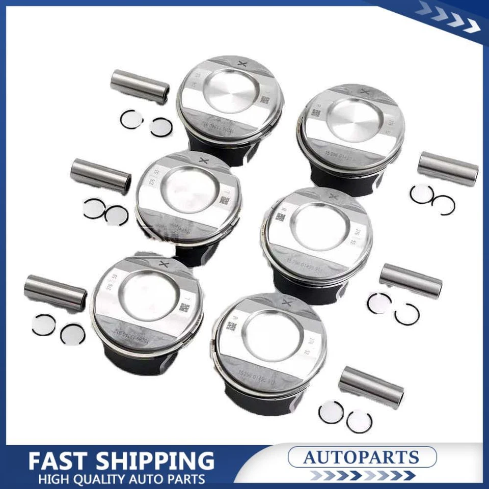 Pistón y anillo de 6 piezas adecuado para Mercedes-Benz E350 ML300 R350 S350 3,5 L V6 M276 Foto 1 de 1