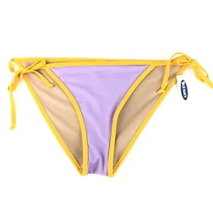 Old Navy Womens Reversible Bikini Swimsuit Bottoms Size Small Side Tie *Defect - Picture 1 of 8