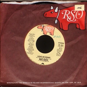 Bee Gees - Love So Right - 7" single 45rpm record - Picture 1 of 2