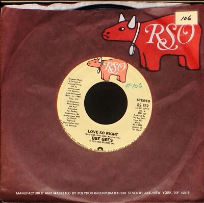 Bee Gees - Love So Right - 7" single 45rpm record - Image 1 of 2