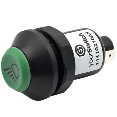 11110210AX Druckschalter mit Arretierung: "Arbeitsscheinwerfer" 12V kompatibel - Bild 1 von 3