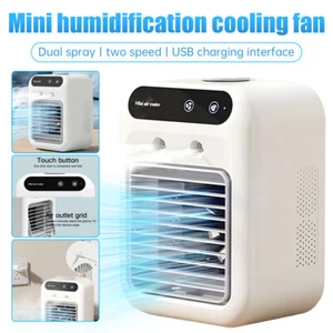 MINI Air Cooler Fan Portable Mini Air Conditioner Personal Cooling Bedroom Fan - Picture 1 of 24
