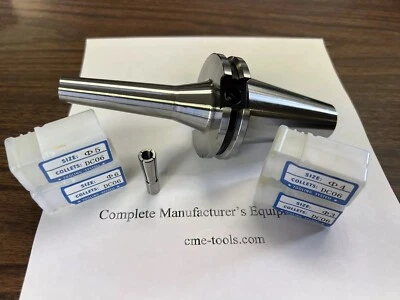 CME Slim Fit Collet Chuck CAT40-DC06-4" & 4 Metric Collets 3,4,5,6mm CAT40-DC06-4New