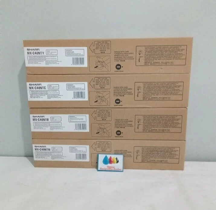 Sharp MX-C40NT Toner Cartridges Set CMYK For MXC311 MXC312 MXC401 Genuine - Image 1 of 1
