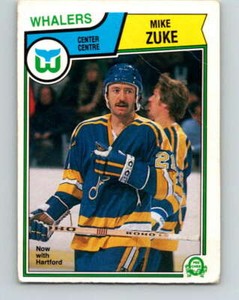 1983-84 O-Pee-Chee #322 Mike Zuke  Hartford Whalers V27803