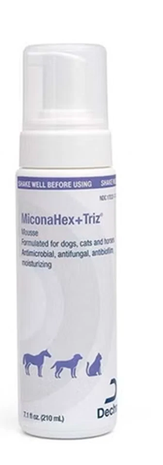 Miconahex +Triz Mousse 7.1 Ounces (210mL), Formulated for Dogs, Cats and Horses, - Image 1 of 1
