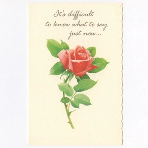 Tarjeta SYMPATHY SINCERA, Thinking of You Friendship Rose de American Greetings +✉ - Imagen 1 de 5