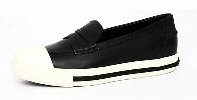 MIU MIU Z3296 Womens Black Leather Cap Toe Slip On Sneaker Size 36.5 EU / 6.5 US - Image 1 of 4