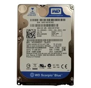 Western Digital 250GB WD2500BPVT 5400RPM SATA 2.5" Laptop HDD Hard Disk Drive - Afbeelding 1 van 4