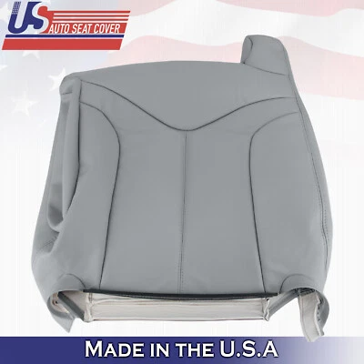 Cubierta de asiento de cuero gris para GMC Yukon XL SLT SLE 2001 2002 parte superior del conductor delantero Foto 1 de 4