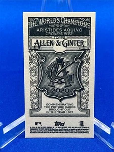 ARISTIDES AQUINO 2020 ALLEN & GINTER NO NUMBER BACK MINI CINCINNATI REDS RC - Picture 1 of 1