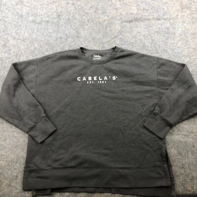 Champion Sweatshirt Women Large Gray Spell Out Crew Neck Fleece Sweater - Image 1 of 4