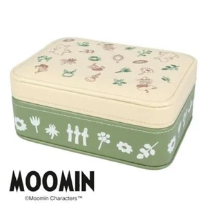 Moomin goods jewelry box off-white x green accessories storage case 15x11cm - Picture 1 of 5