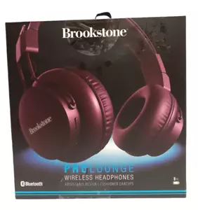 NEW Brookstone Wine Prolounge Wireless Headphones Cushioned Model-BSBTH254WN.. - Picture 1 of 6