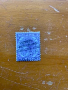 1891 SOUTH AUSTRALIA 4D POSTAGE & REVENUE LILAC USED - Picture 1 of 6