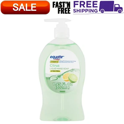 Equate Antibacterial Green Citrus Liquid Hand Soap Pump, 11.25 Fluid Ounce - Image 1 of 4