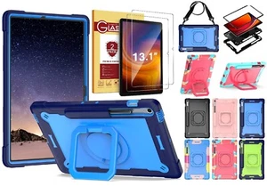 Case For SAMSUNG Galaxy Tab S10 FE+ Plus 13.1'' with Rotating Stand and Strap - Picture 1 of 44