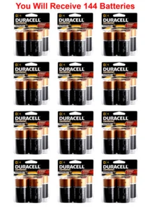 144x Duracell Size D Battery 1.5V D4 Coppertop Alkaline LR20 FRESH USA, 36xD4 - Picture 1 of 3