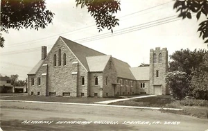 LUTHERISCHE KIRCHE, SPENCER, IOWA, RPPC, ALTE POSTKARTE - Bild 1 von 2