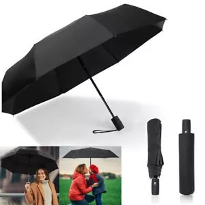 Large Strong Rain Windproof Umbrella Portable Auto Open Travel Folding Umbrella - Picture 1 of 12