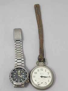 Vintage Westclox Scotty Pocket Watch/Wrangler Quartz Stainless Steel Mens Watch - Picture 1 of 10