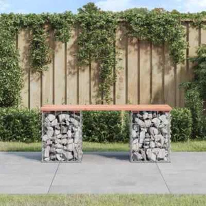 Homgoday Gabionenbank Sitzbank Parkbank Gabione Steinkorb Drahtkorb Z2N8 - Bild 1 von 8