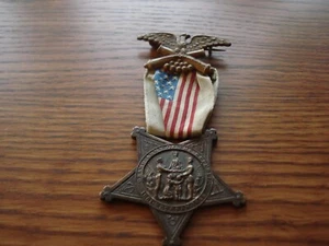 SCARCE, ORIGINAL CIVIL WAR GAR VETERANS BADGE, NUMBERED, GREAT CONDITION! P-6 - Picture 1 of 7