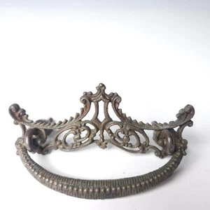 Drawer Pull Antique Fleur-de-lis Filigree Victorian Ornate Hardware Fancy - Picture 1 of 8