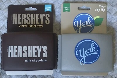 ​Hershey’s & York Vinyl Squeaky Dog Toys – Lot of 2 – Candy Bar Design – New​ - Image 1 of 4