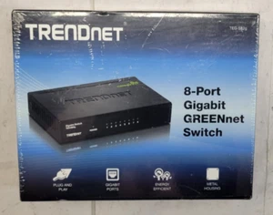 NEW - TRENDnet TEG-S82g 8-Port Gigabit GREENnet Switch - SEALED BOX! - Afbeelding 1 van 6