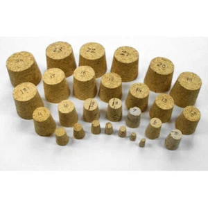 10 Corks 8x5x13mm Size 00, Tapered Cork Stopper for Jar Bottle 70+Sizes - Picture 1 of 1