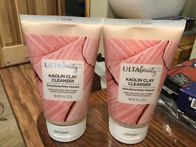2 ULTA BEAUTY KAOLIN CLAY DETOXIFYING CLEANSER 8 OZ BRAND NEW FREE SHIP!