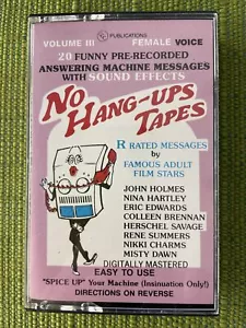 No Hang-Ups Tape R Rated Answering Machine Messages Adult Film Stars Cassette - Imagen 1 de 3