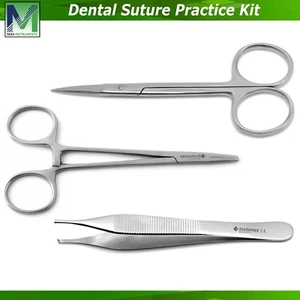 3-teiliges Praxis Nahtset mit Pad für Medizin Veterinär Student Ausbildung - Bild 1 von 4