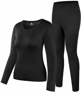 Lounge wear/Underclothes Womens 2PC Comfy Pant Set Warm Black Herobiker  Small - Picture 1 of 6