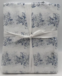 Pottery Barn Micha Floral KING Sheet Set ~ Blue - Picture 1 of 2