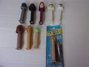 Star Wars 9 Pez Sweet Dispensers, 1 Still In Pack - Lots Of Different Characters