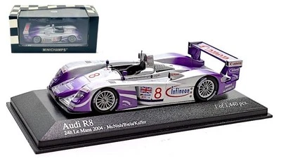Minichamps Audi R8 #8 Audi Veloqx Le Mans 2004 - McNish/Biela/Kaffer 1/43 Scale - Image 1 of 4