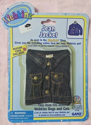 Retro Early 2000s Ganz Webkinz Clothes - Jean Jacket - NEW W Play Code  - Image 1 of 2