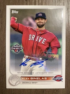 2022 Topps Baseball Pro Debut Alex Binelas Auto PD-28 Brewers Baseball Card - Picture 1 of 2