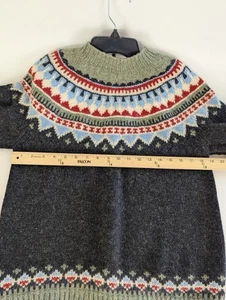 Suéter pequeño para mujer Eddie Bauer Fair Isle 100 % lana - Imagen 1 de 4