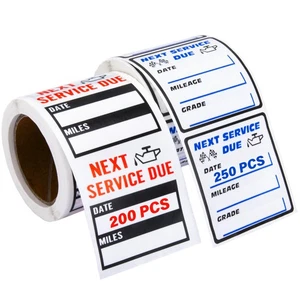 450 Stück Ölwechsel Aufkleber für Windschutzscheibe, 2 Rollen Custom Ölwechsel Aufkleber... - Bild 1 von 9