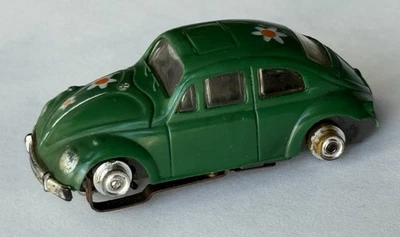 Винтажные наклейки Aurora T-Jet масштаб HO трассовая автомодель VW жук зеленый цветок - Изображение 1 из 4