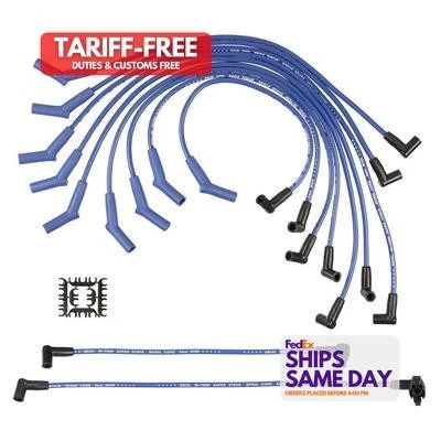 Accel ACL5056B Blue 8 mm Spark Plug Wire Kit fits Ford V8 Performance Parts - Image 1 of 4